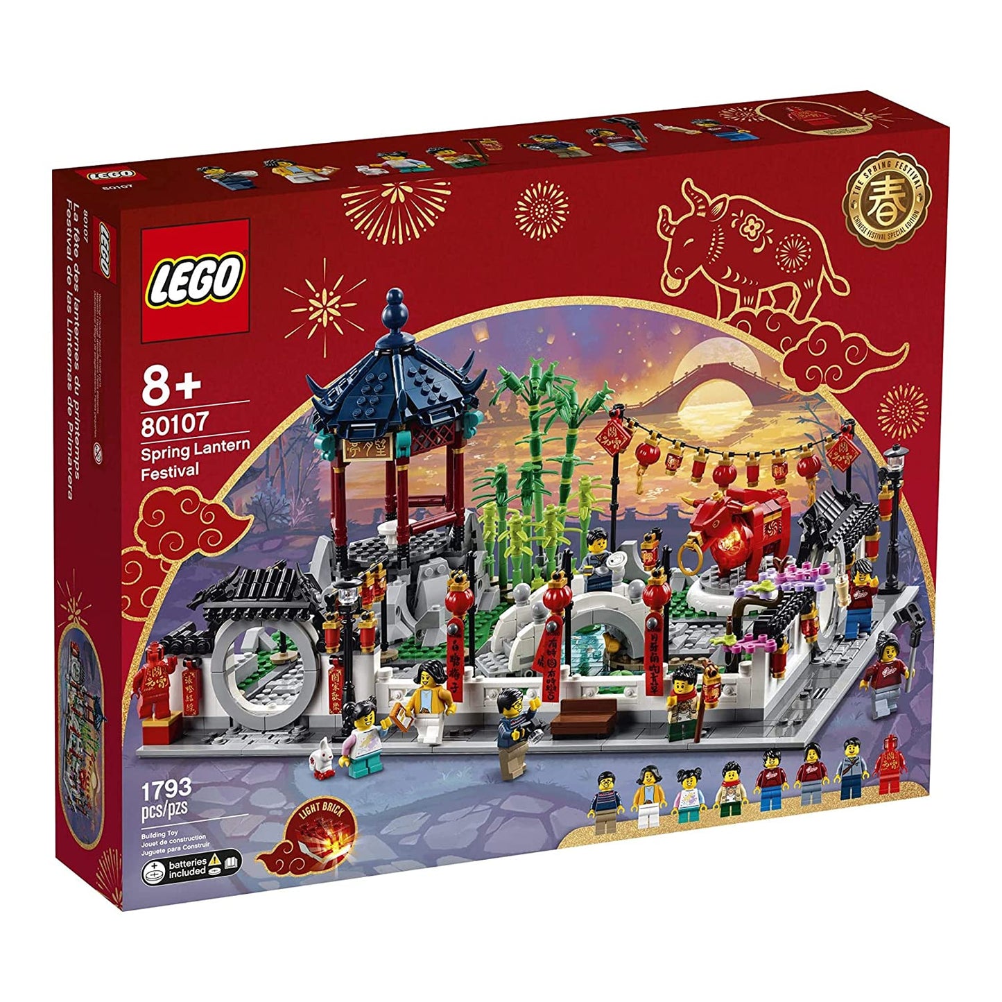 LEGO Spring Lantern Festival 80107 Building Kit; Collectible Lunar New Year Gift Toy for Kids, New 2021 (1,793 Pieces)