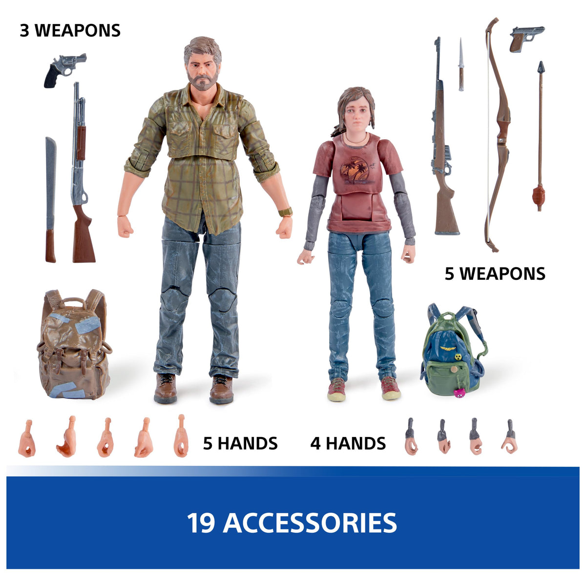 PlayStation The Last of Us Joel & Ellie 6" Deluxe Figure 2-Pack