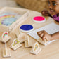 Melissa & Doug My First Wooden Stamp Set Favorites (8 Stamps with Handles, 2 Washable Ink Pads) Wooden Kids Stamps with Handles Set, for Kids Ages 3+