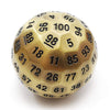 Bescon Solid Metal 100 Sided Dice, Game Dice D100, Giant Polyhedral Metal 100 Sides Dice 50MM in Diameter (1.97in), Ancient Brass