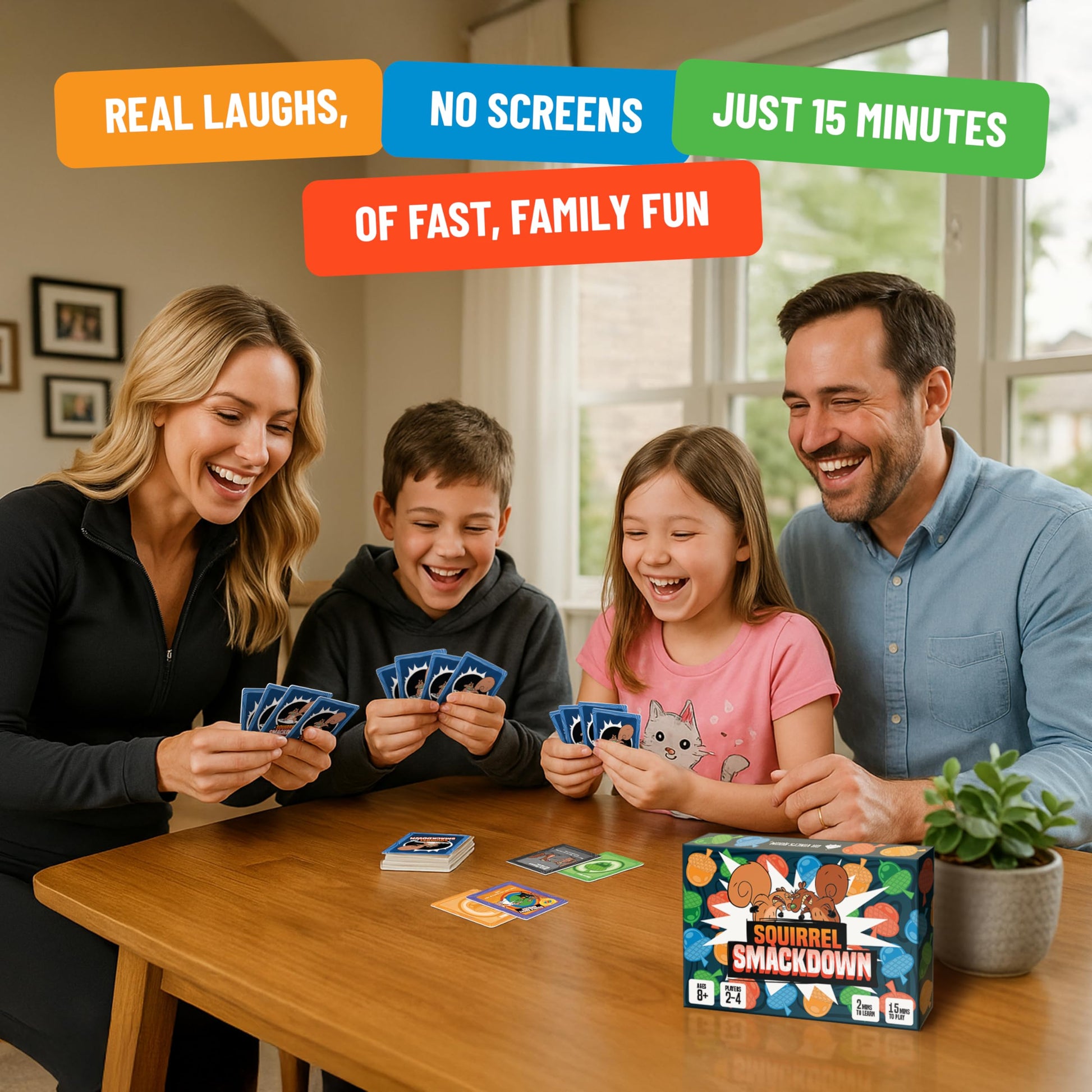 da Vinci's Room Squirrel Smackdown - The Fast Paced Family Card Game for 2-4 Players | Fun Card Games for Teens, Kids 8-12, or Adults (Original