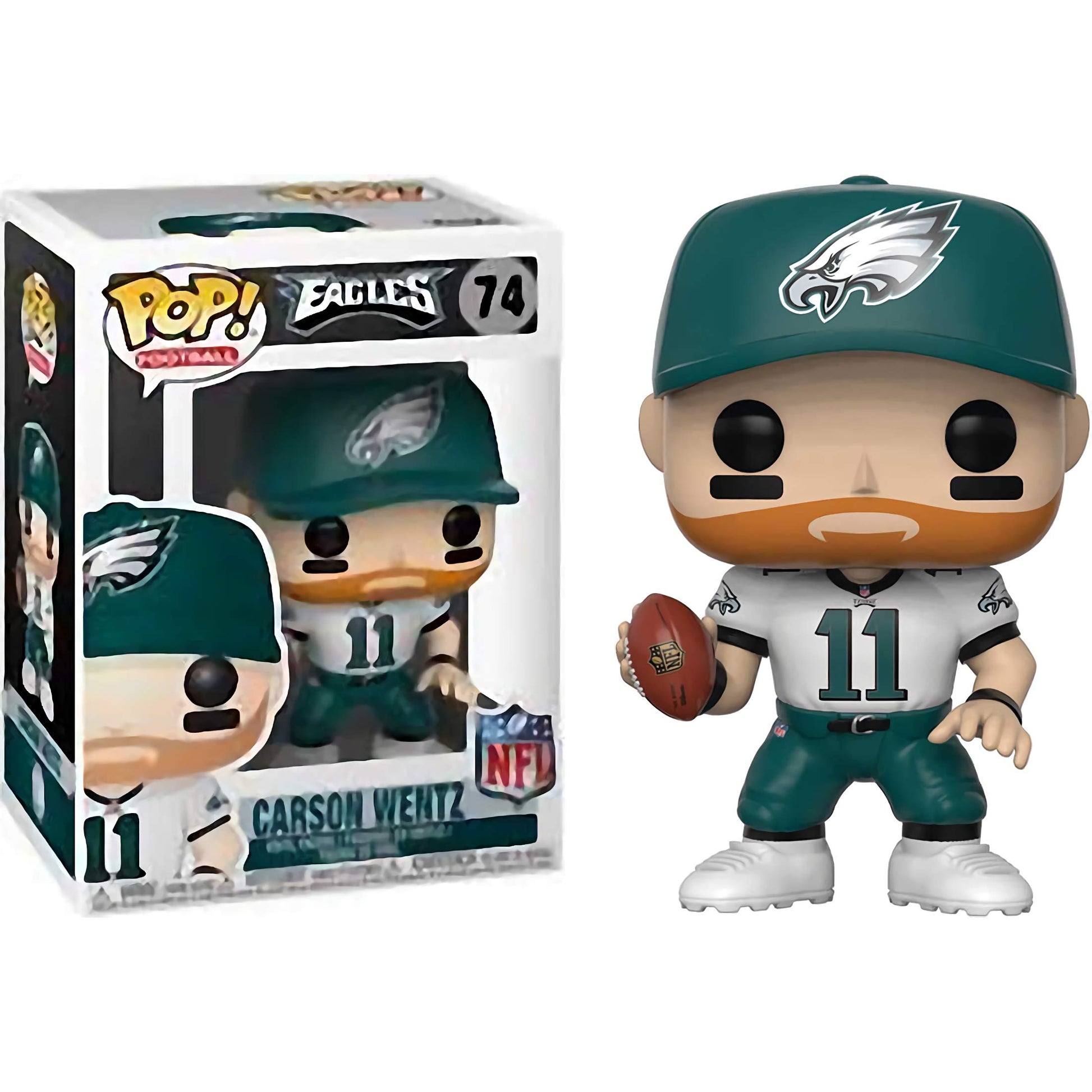 Cars o n W e n t z [Philadelph i a Eagl e s]: Fun ko P o p ! Football Vinyl Figurine Bundle with 1 Compatible 'ToysDiva' Graphic Protector (074-31727