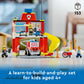 Lego City Fire Station and Fire Engine 60375, Pretend Play Fire Station with Firefighter Minifigures, Educational Vehicle Toys for Kids Boys Girls Age