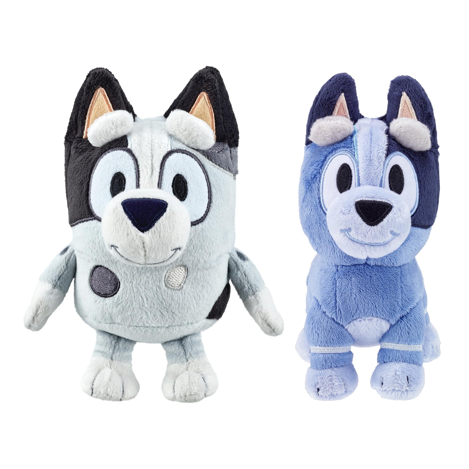 Bluey Muffin & Socks Matching Stuffed Animals Plush Set - 7" & 7.5" Soft Cuddly Plush Doll with Deluxe Fabrics, Perfect for Playtime, Storytime