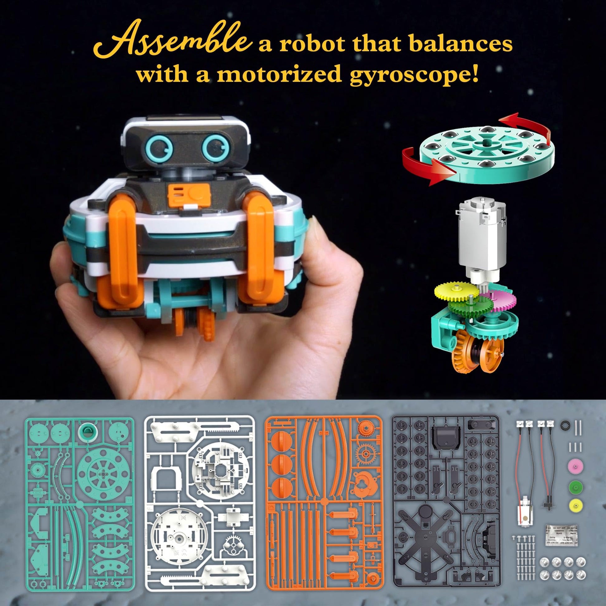 Thames & Kosmos RoboRails STEM Kit, Toy of The Year Winner, Build a Robot Monorail System w/Splitters, Cross Switch, Seesaw Mechanism, Modern-Day