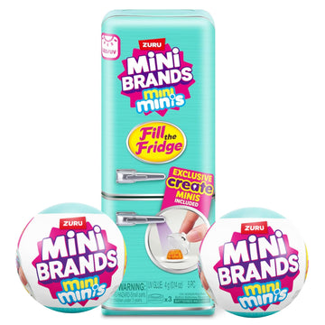 ZURU Mini Brands Fridge with 2 Balls, Fill the Fridge Set