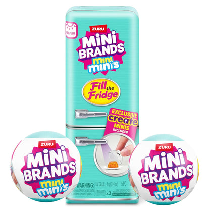 ZURU Mini Brands Fridge with 2 Balls, Fill the Fridge Set