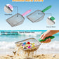 Eicaus 46 PCS Beach Sand Toys for Kids Toddlers, Collapsible Sand Buckets & Mesh Bag Set with Heavy Duty Metal Sifters, Treasure Hunt Gems, Castle
