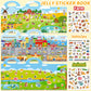 CREATIVETREES 6 Sets Reusable Sticker Book for Toddlers 3-6, Jelly Stickers Book for Kids, Travel Sticker Activity Toys for Childs 3 4 5 6 Years Girls