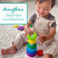 Infantino Tower Stackers Playset, Multicolor Rainbow-Themed Stacking Towers for Babies 12M+, 3-Style Set, Rings, Squares & Stars, 23 Pieces