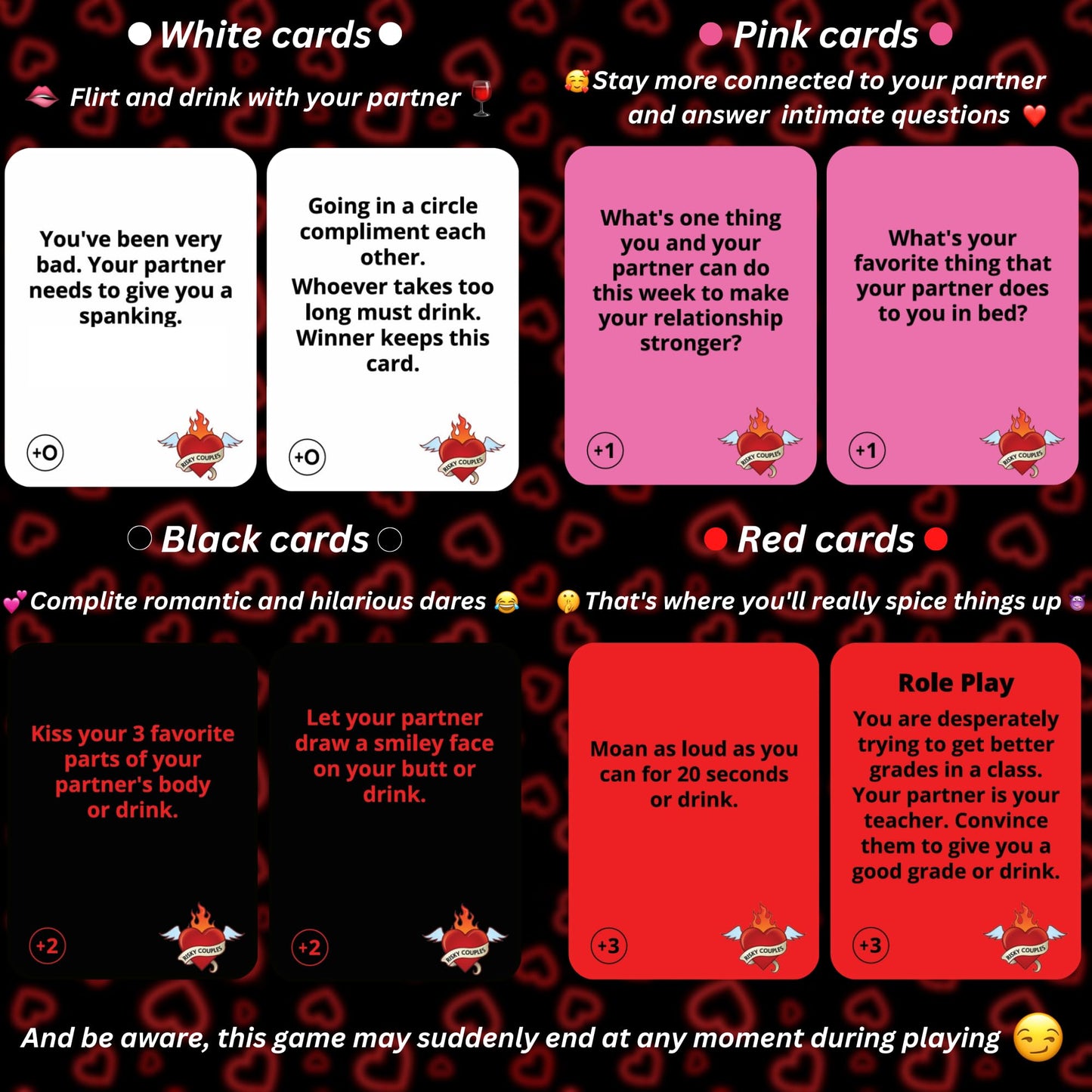 RISKY COUPLES | Couples Card Games for Date Night: 150 Questions & Challenges for Your Partner | Romantic Card Game for Anniversary, Valentines
