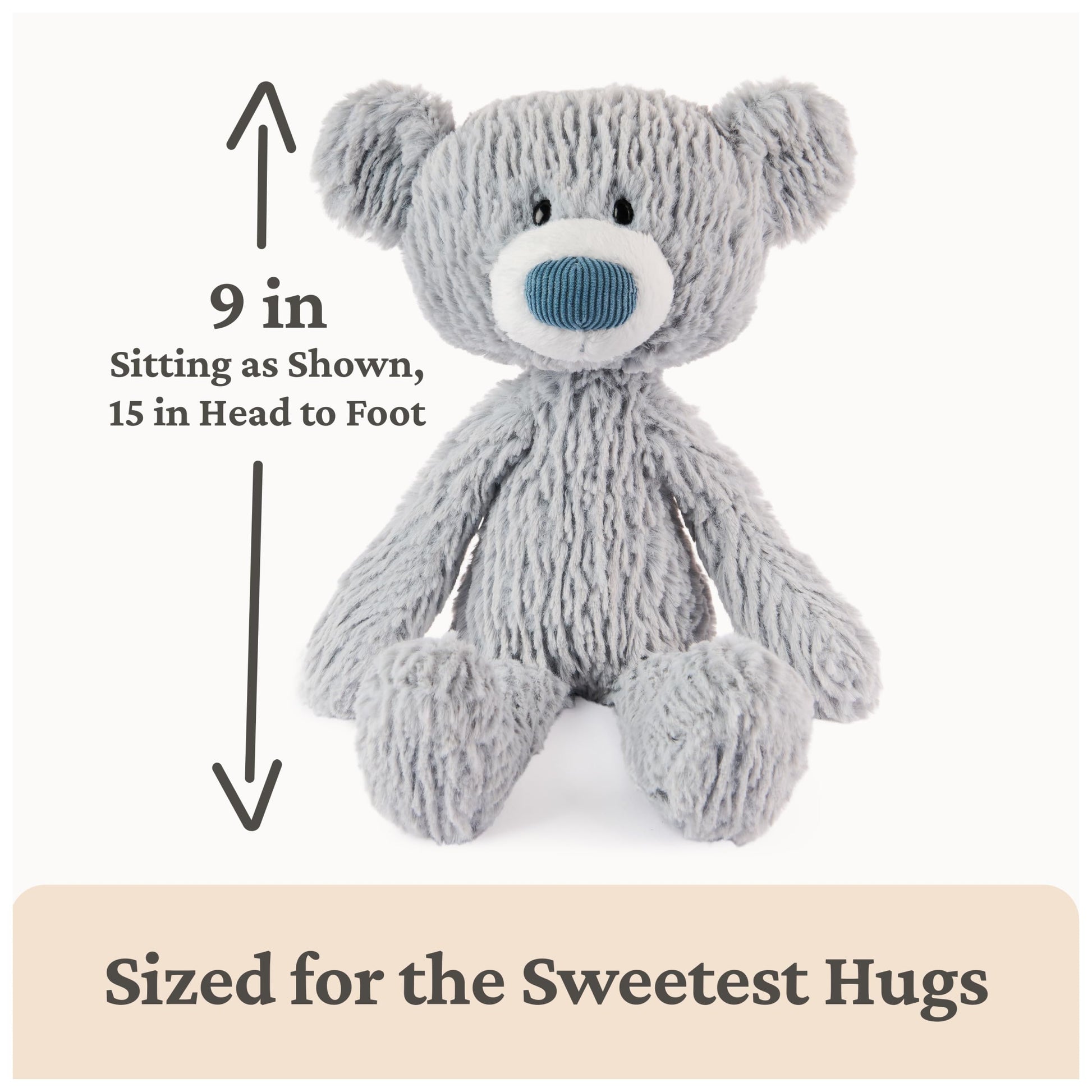 GUND Toothpick Wavy 15-Inch Teddy Bear Plush Toy, Ages 1+
