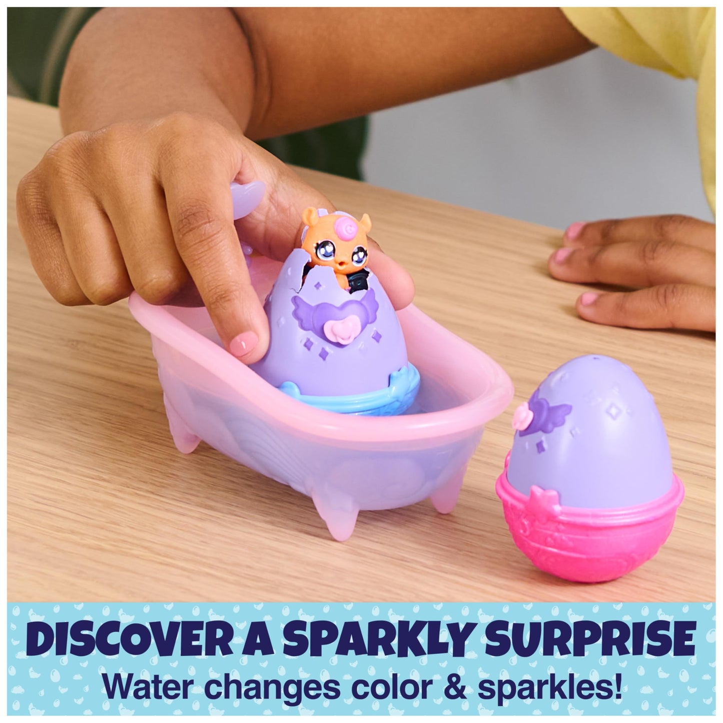 Hatchimals Alive Make a Splash Bathtub & 2 Water Reveal Eggs, Ages 3+
