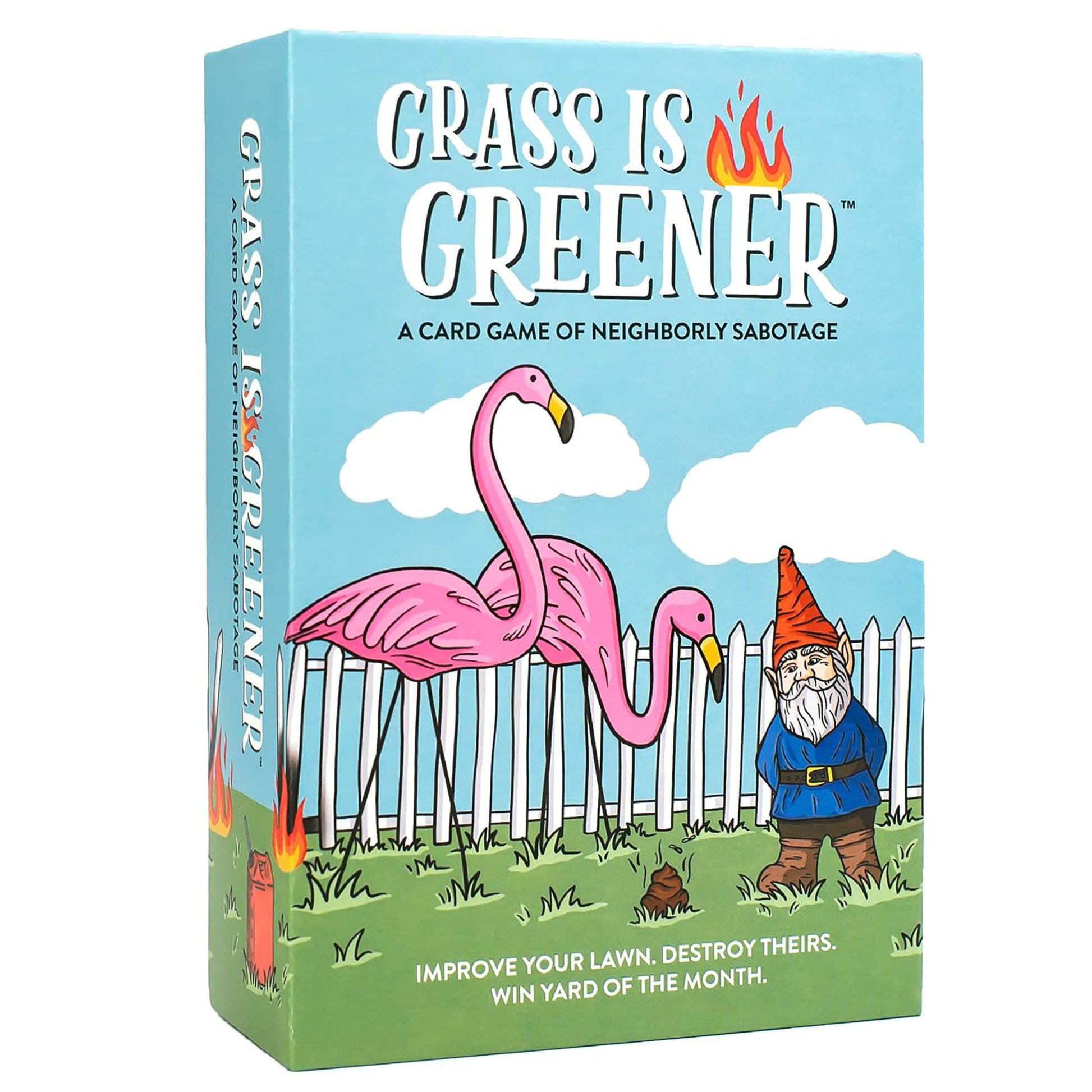Blue Star Press: Grass is Greener - A Card Game of Neighborly Sabotage, Strategize & Scheme, Humorous Family Game Night, Ages 13+, 2-6 Players