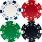 Poker Chip Set - 11.5g Poker Set with Cards, Buttons, Carrying Case, and 500 Chips for Texas Hold'em and Blackjack Games by Trademark Poker