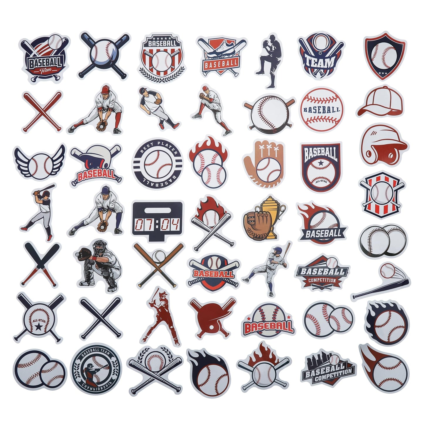 100 Pack Baseball Stickers, Baseball Party Favors, Birthday Decorations