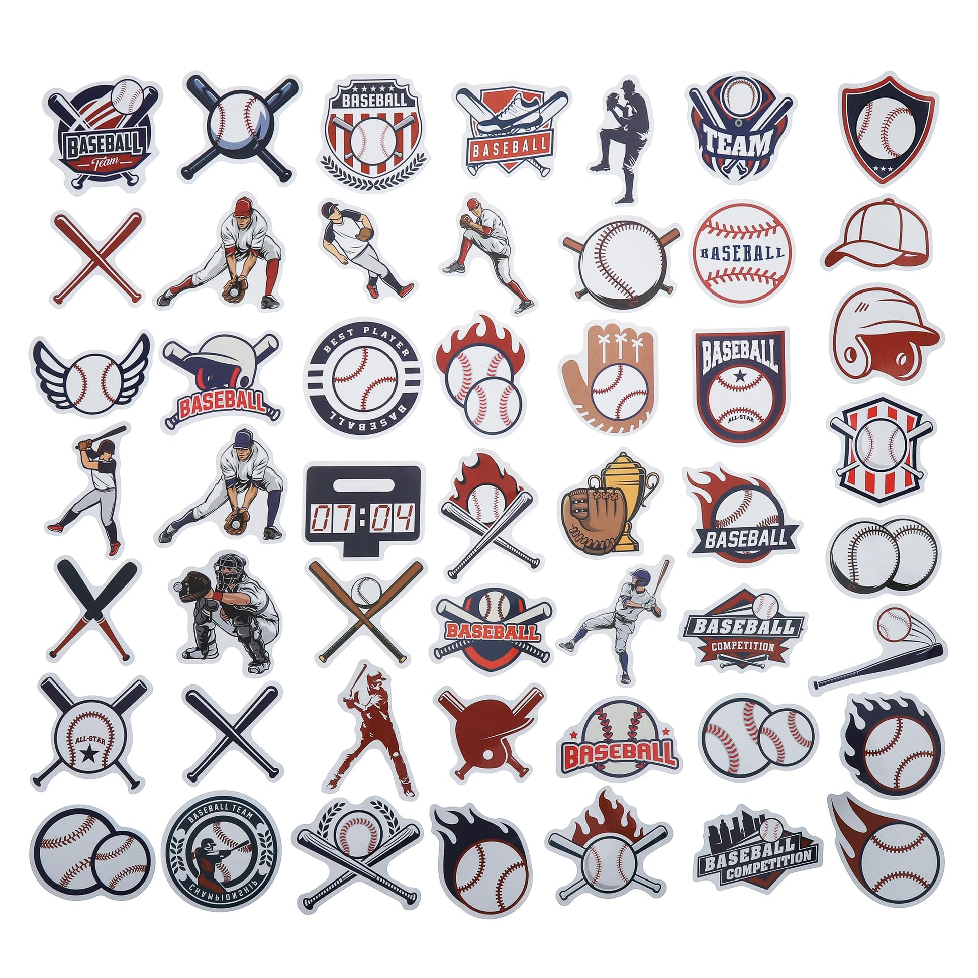 100 Pack Baseball Stickers, Baseball Party Favors, Birthday Decorations