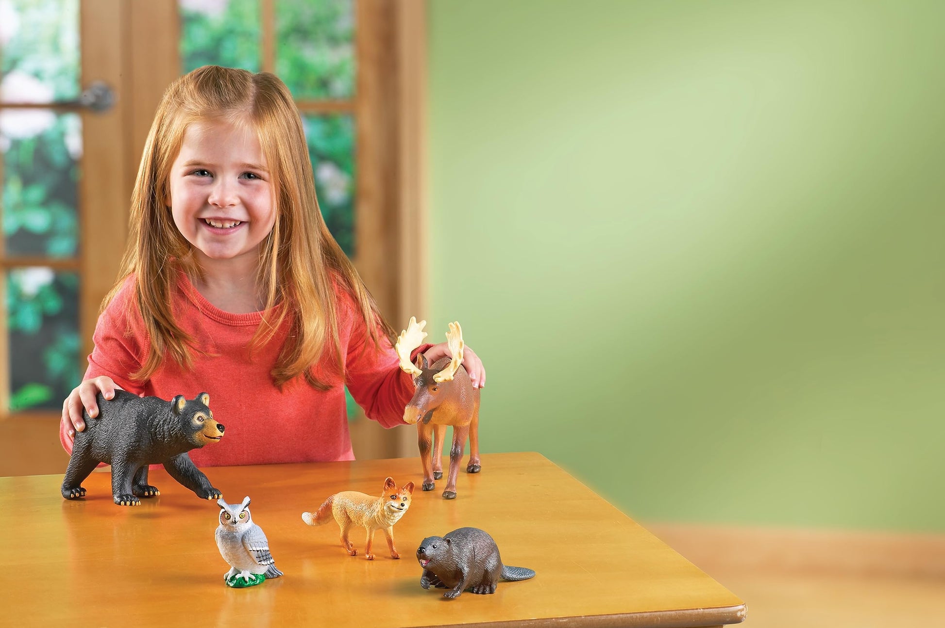 Learning Resources Jumbo Forest Animals - Fine Motor Skills for Children , School Figurines for Kids, Montessori Toddler, Imaginative Play , Party
