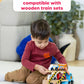 Jasey's Toy Chest Wooden Off to the Rescue Vehicle Carrier - 6-Piece Fire & Rescue Wooden Toy Set for Kids Ages 3+ | Oppenheim Award Winner