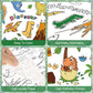 Litmitfu Dinosaur Coloring Tablecloth for Kids - Giant Dino Paper Activity Table Cover, Jumbo Animal Dino World Coloring Games Poster Crafts