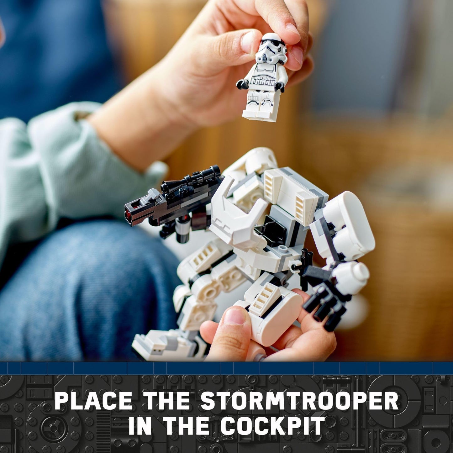 LEGO Star Wars Stormtrooper Mech 75370 Star Wars Collectible for Kids, this Buildable Star Wars Action Figure Features a Cockpit, Buildable Blaster