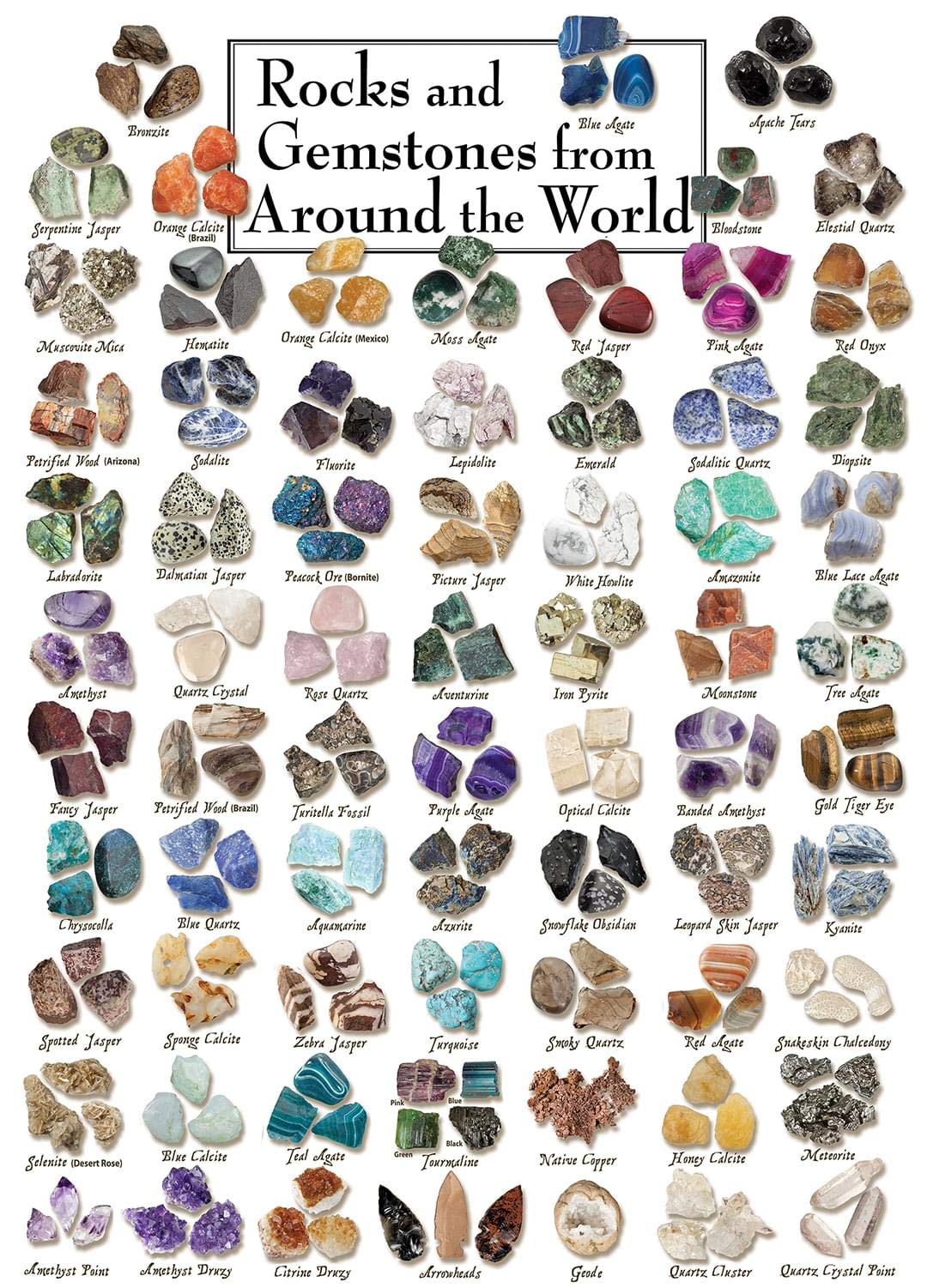 MasterPieces 1000 Piece Jigsaw Puzzle for Adults, Family, or Youth - Rocks & Gemstones from Around The World - 19.25"x26.75"