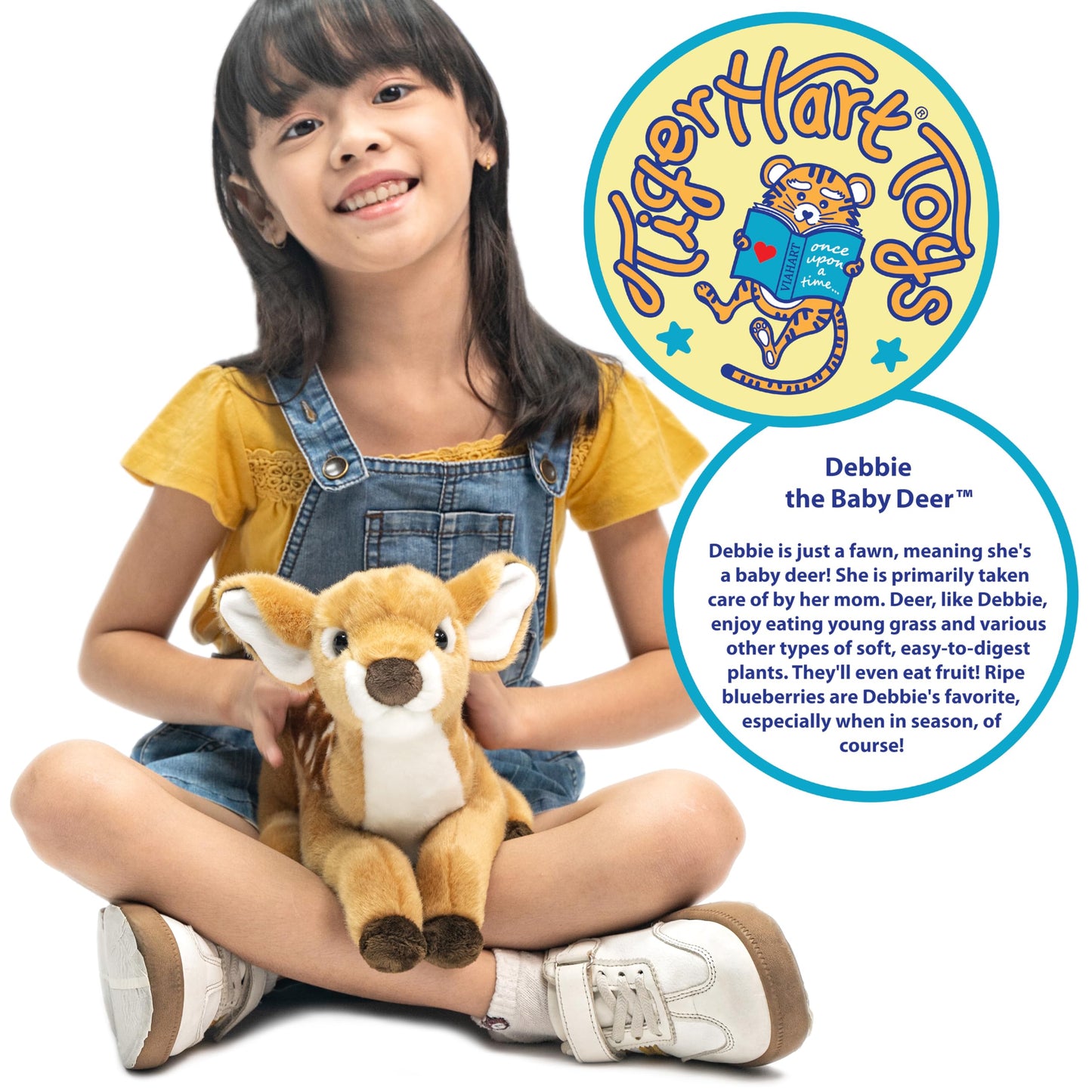 TigerHart Debbie The Baby Deer - 12 Inch Stuffed Animal Plush