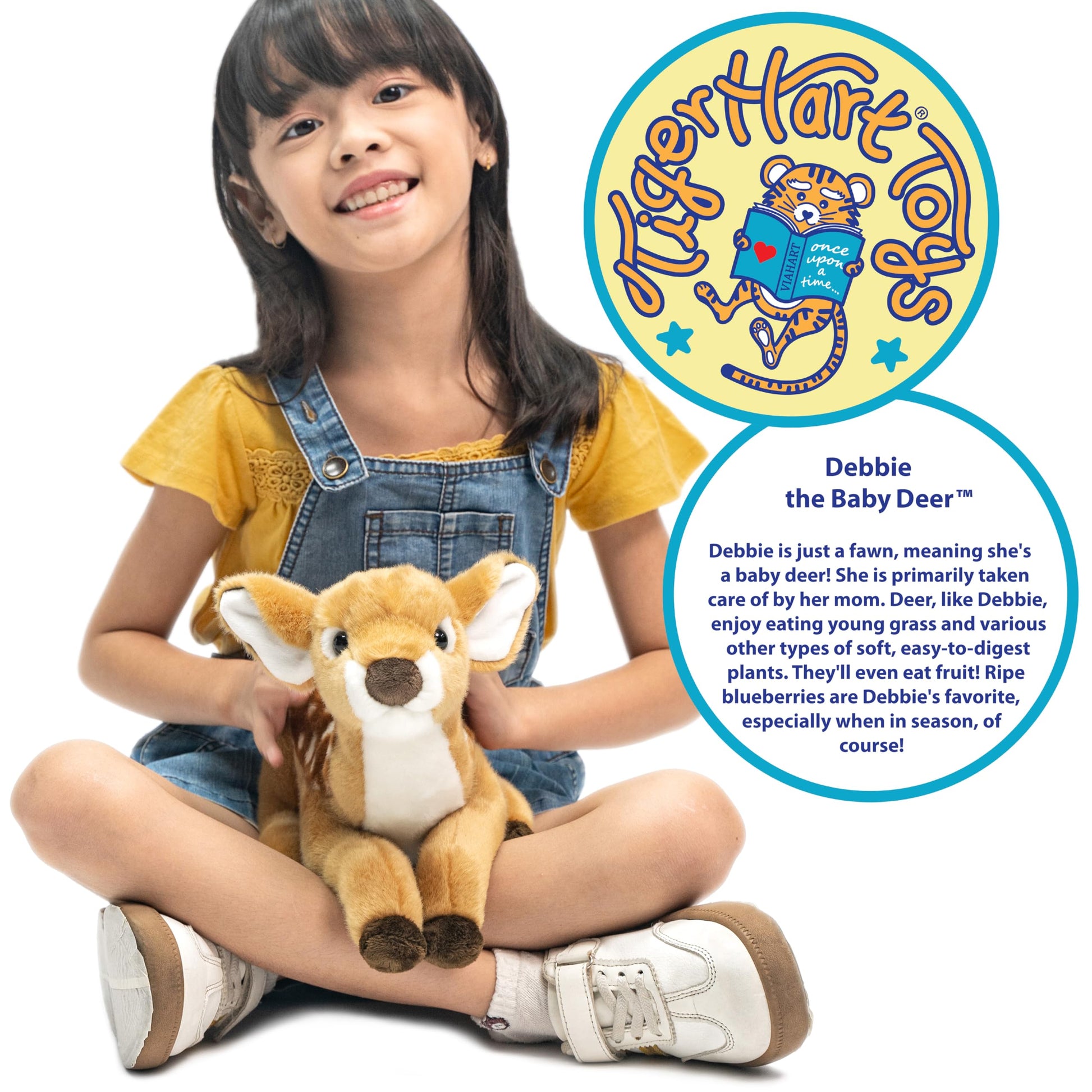 TigerHart Debbie The Baby Deer - 12 Inch Stuffed Animal Plush