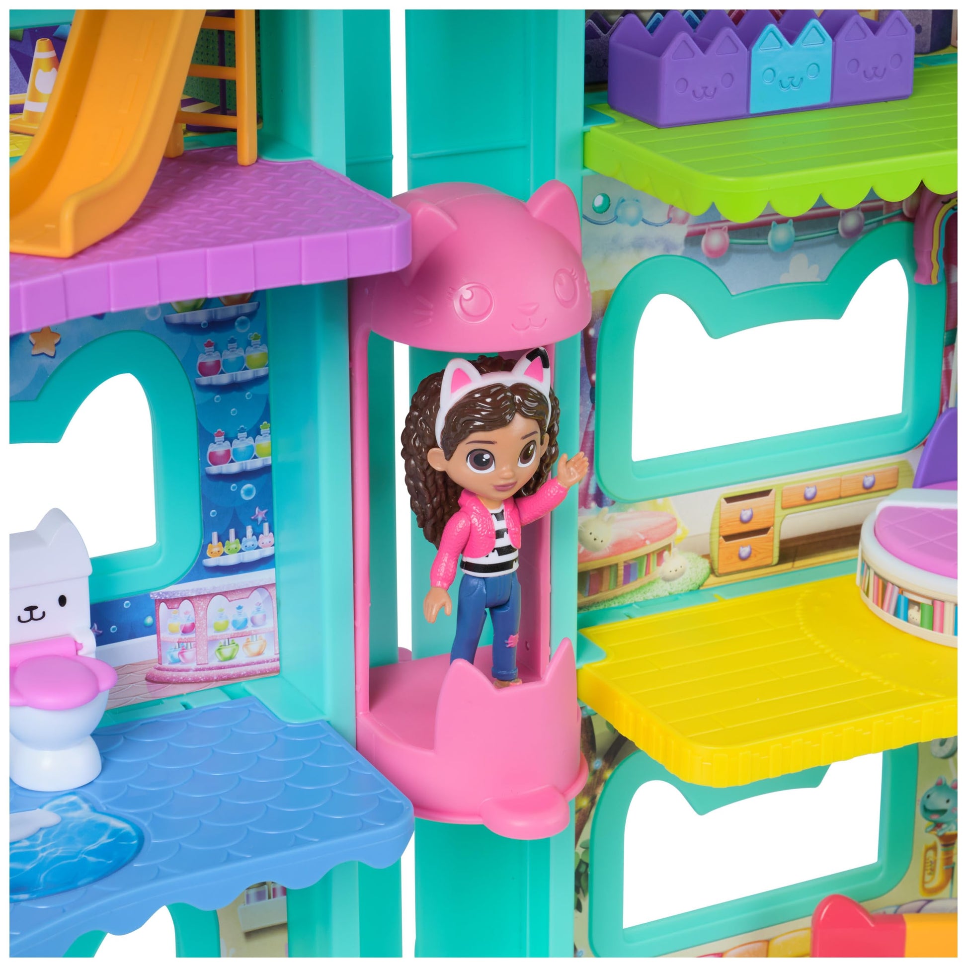 DREAMWORKS GABBY'S DOLLHOUSE: Gabby's Cat Dollhouse, Movie-Inspired Figure & Accessories, Toys for Boys & Girls Ages 3+