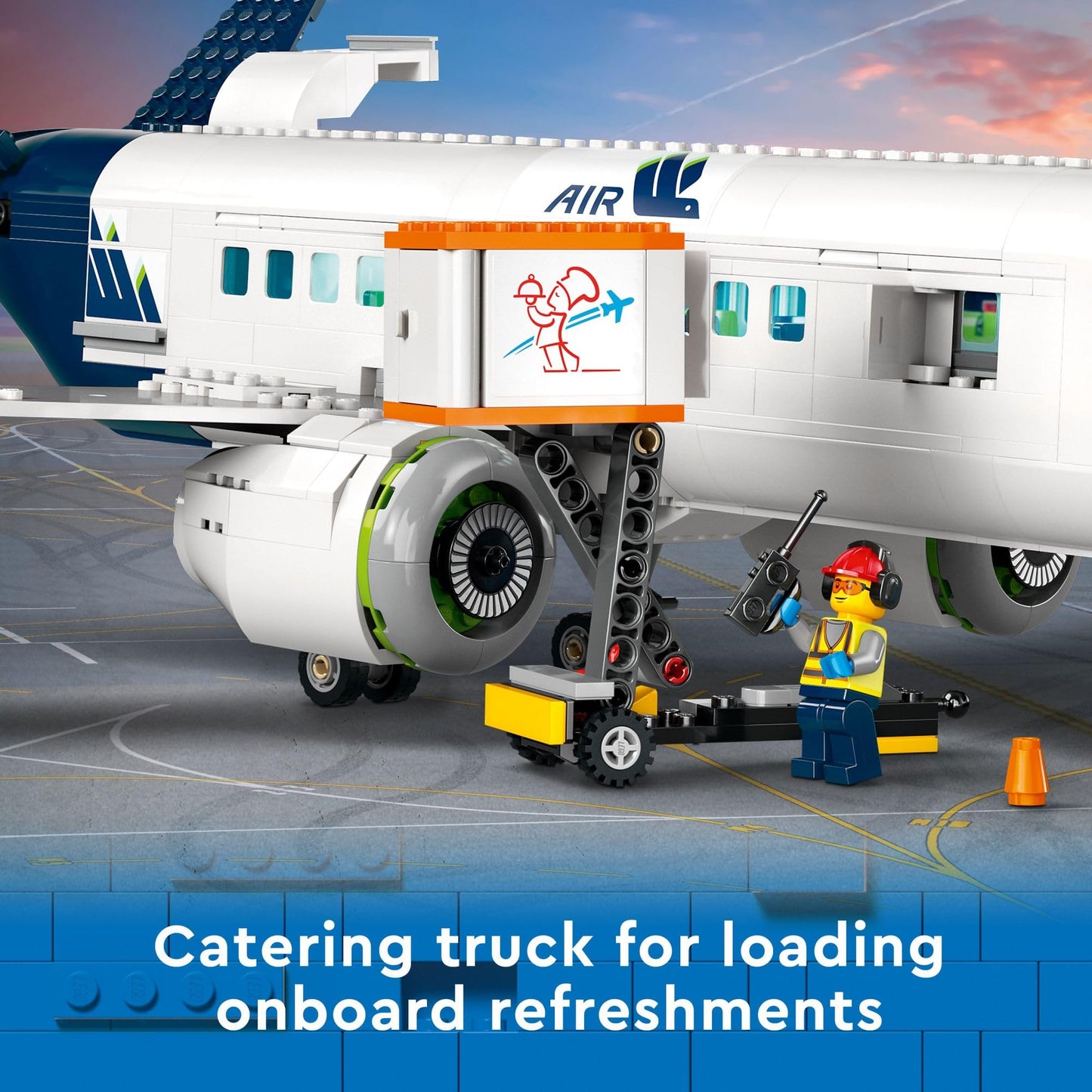 LEGO City Passenger Airplane Toy - Building Set for Boys & Girls, Ages 7+ - Educational Gift for Kids - W/Buildable Vehicle Toys & 9 Minifigures