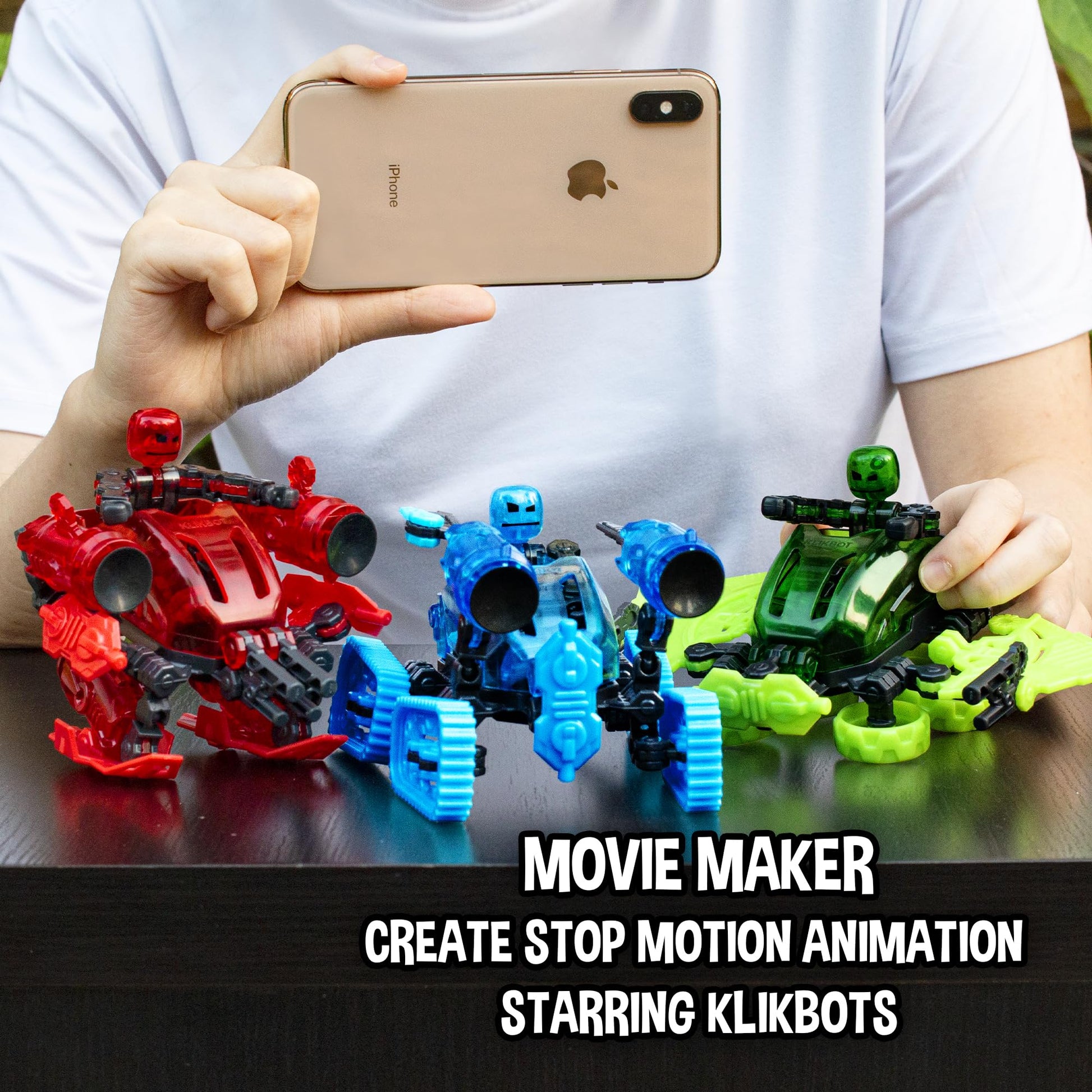 Zing Klikbot Megabot - Large Buildable Poseable Action Figure with Suction Cups, Combines with Other Klikbots, Stop Motion Animation Toy for Kids
