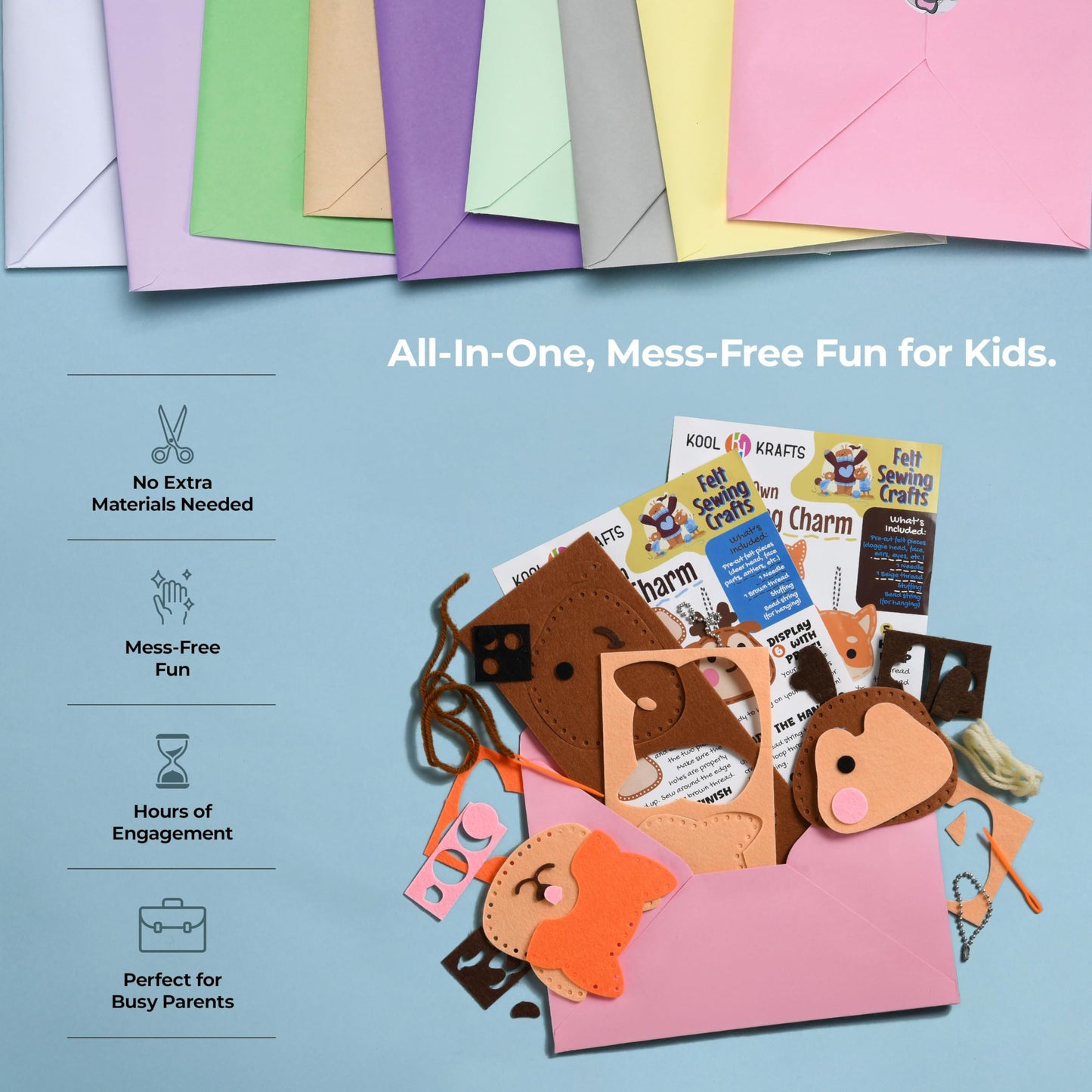 20 Arts & Crafts Kit for Girls - The Surprise Craft Box, All-Inclusive DIY Craft Set with 20 Fun Projects, Individually Packaged, Easy Step-by-Step