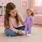 18 Inch Doll Pajamas with Slippers - Purple Polka Dot PJ Set Compatible with American Girl Dolls, 3 Piece Emily Rose Doll Clothes Sleep Outfit for 18"