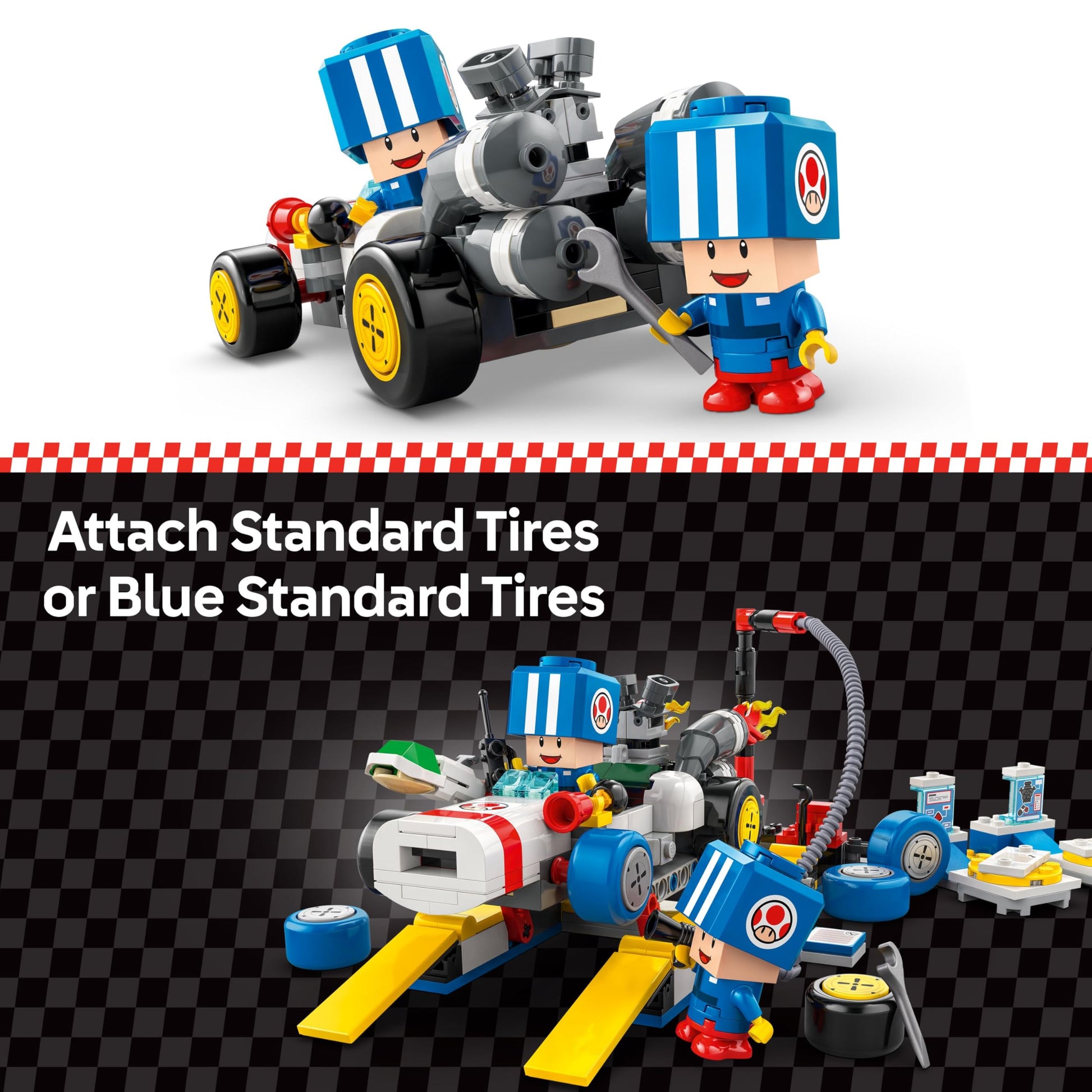 LEGO Super Mario: Mario Kart Toad's Garage - Nintendo Toy Building Set for Kids, Boys & Girls, Ages 8+ - Collectible Mario Kart Toy for Fans with 2