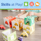 Melissa & Doug Nesting and Sorting Garages and Cars with 7 Graduated Garages and 7 Stackable Wooden Cars - FSC Certified