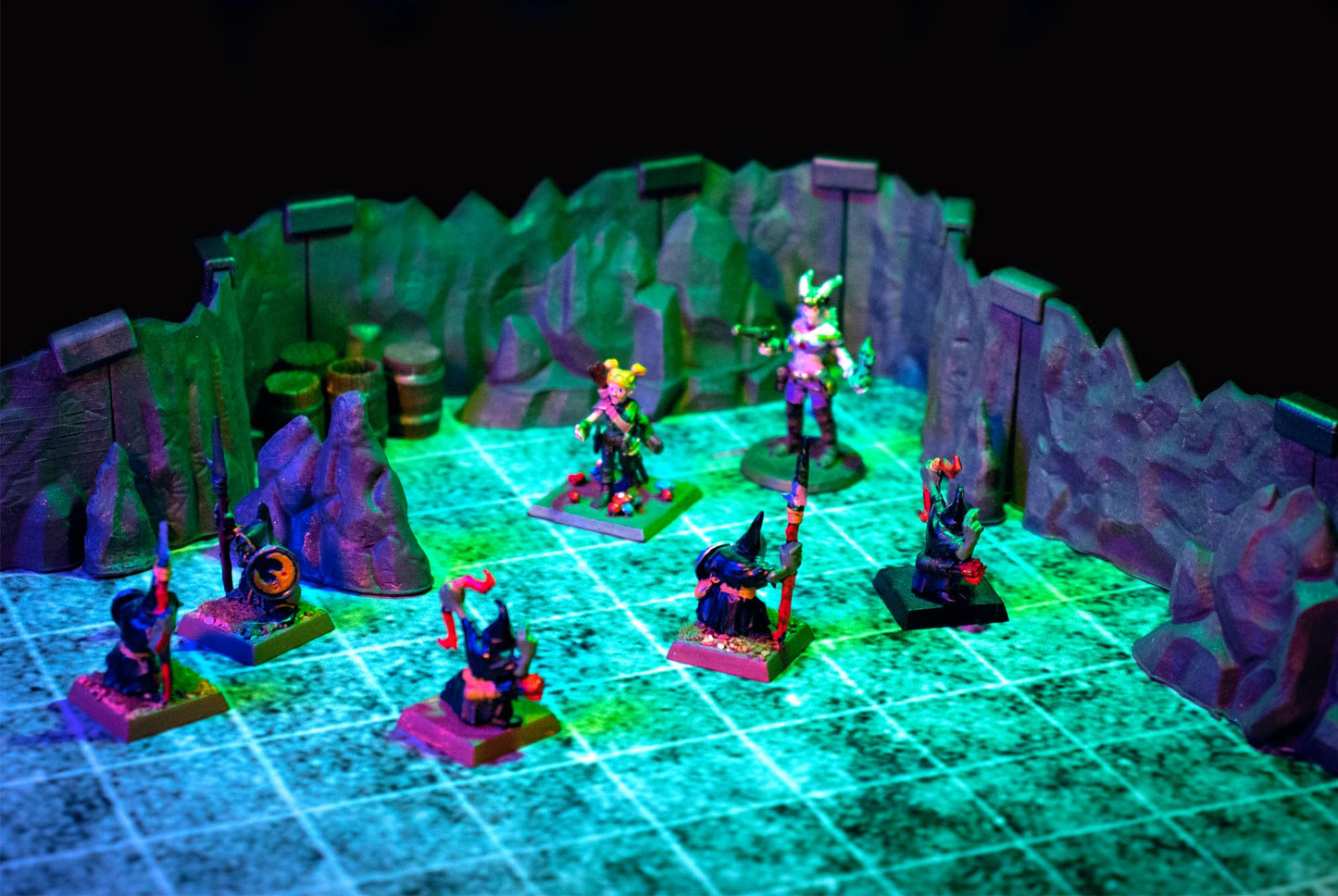Dirt Cheap Dungeons Goblin Cavern Set - 143pc Modular Cave & Tunnel Kit - 5.5ft of Linear Walls for 1" Grid TTRPG - D&D, Pathfinder, Daggerheart