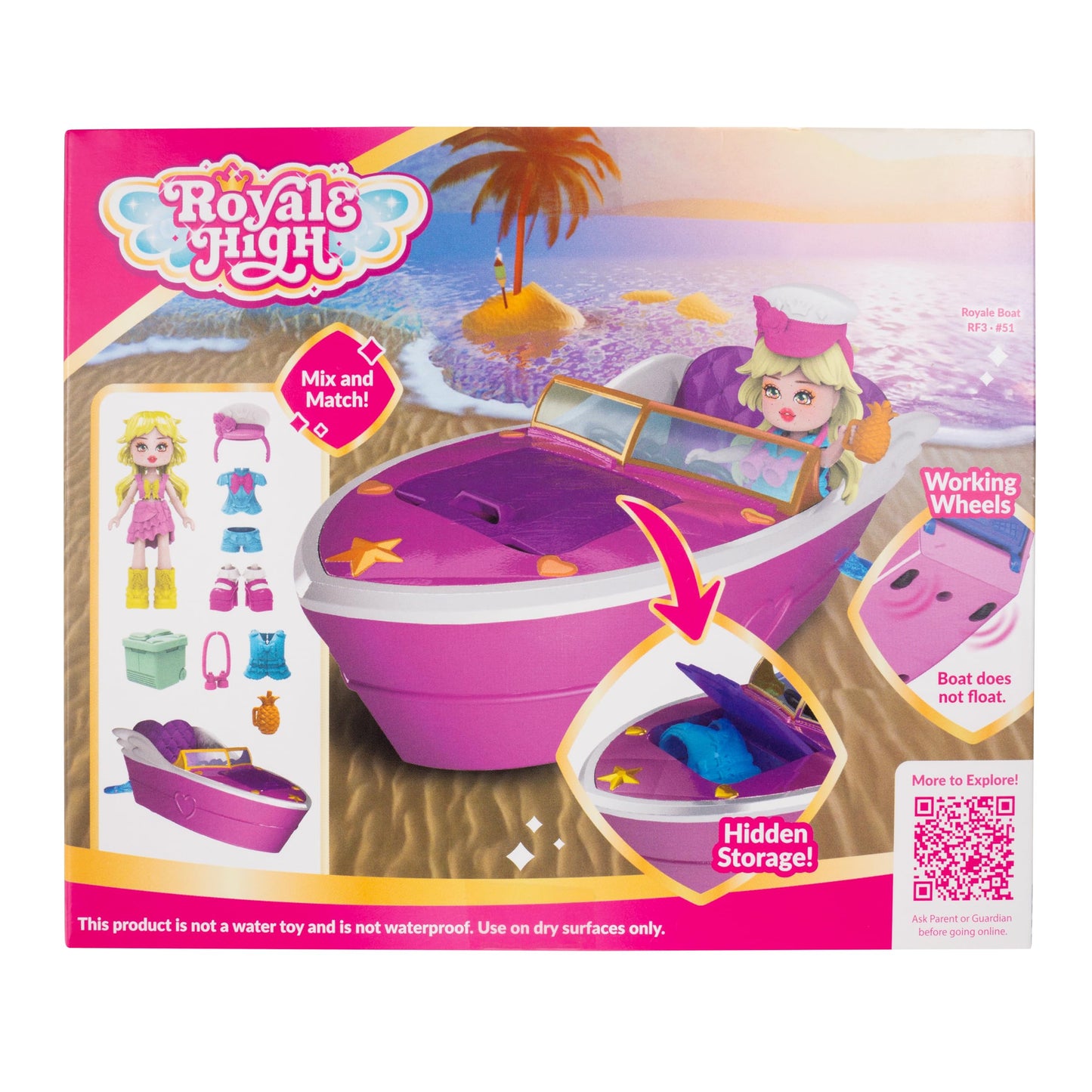 Royale High Royale Boat - (1) Doll with 9 Mix & Match Fashions - Official Digital Roblox Item Included - Ages 5+