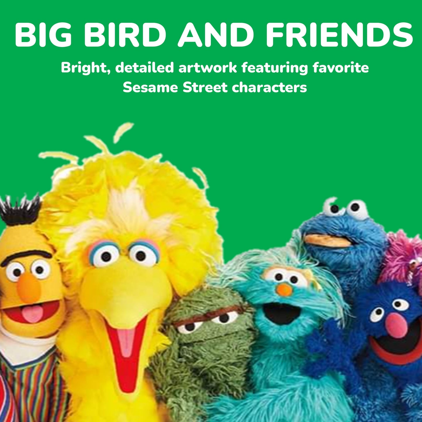 MasterPieces Sesame Street Big Bird's Block Party 1000 Piece Adult Jigsaw Puzzle - Cartoon Jigsaw 19.25"x26.75"