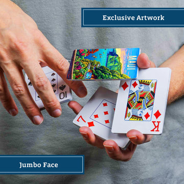 Boardwalk Puzzles Premium Featherlight Unique Playing Cards, Fun Themed Deck for Home and Travel | Maui Road to Hana