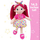 June Garden 14" Best Big Sister Sophie - Soft Cuddly Plush Doll Gift for Girls - Huggable Rag Doll - Pink M