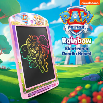 Lollipop - Paw Patrol Girls Rainbow Electronic Doodle Board +3 - Colorful LCD Writing Tablet for Kids with Stylus & Push Button - Magnetic Drawing