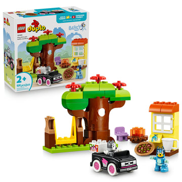 LEGO DUPLO Bluey Pizza Girls with Muffin and Bluey - Learning and Building Toy for Toddlers, Ages 2+ - Bluey Playset with 2 Toy Figures for Boys