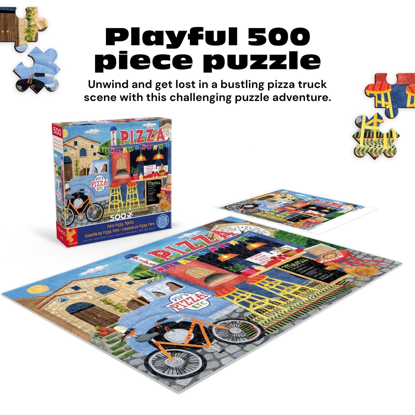 Ceaco - Pip's Pizza Truck - 500 Piece Jigsaw Puzzle for Adults