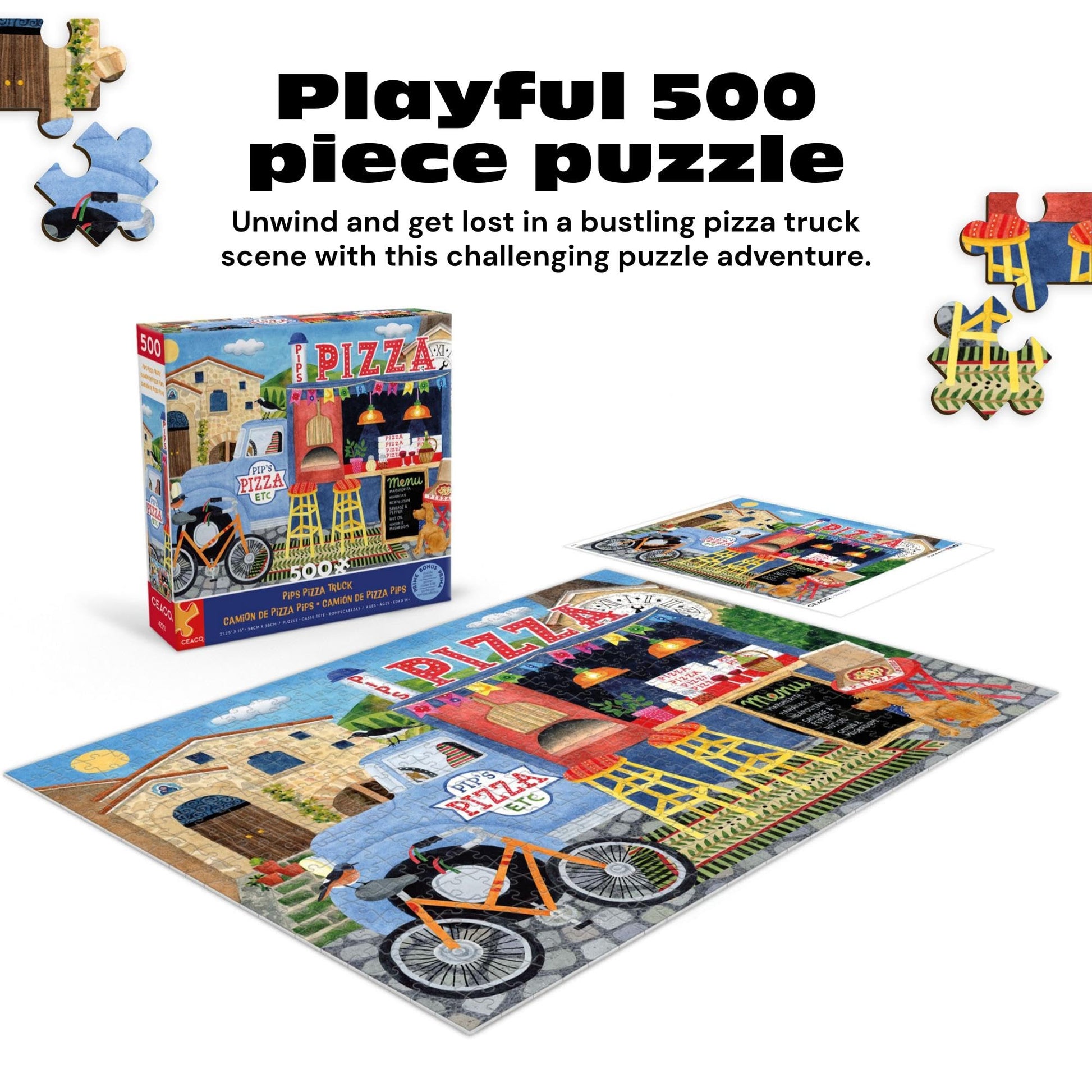 Ceaco - Pip's Pizza Truck - 500 Piece Jigsaw Puzzle for Adults