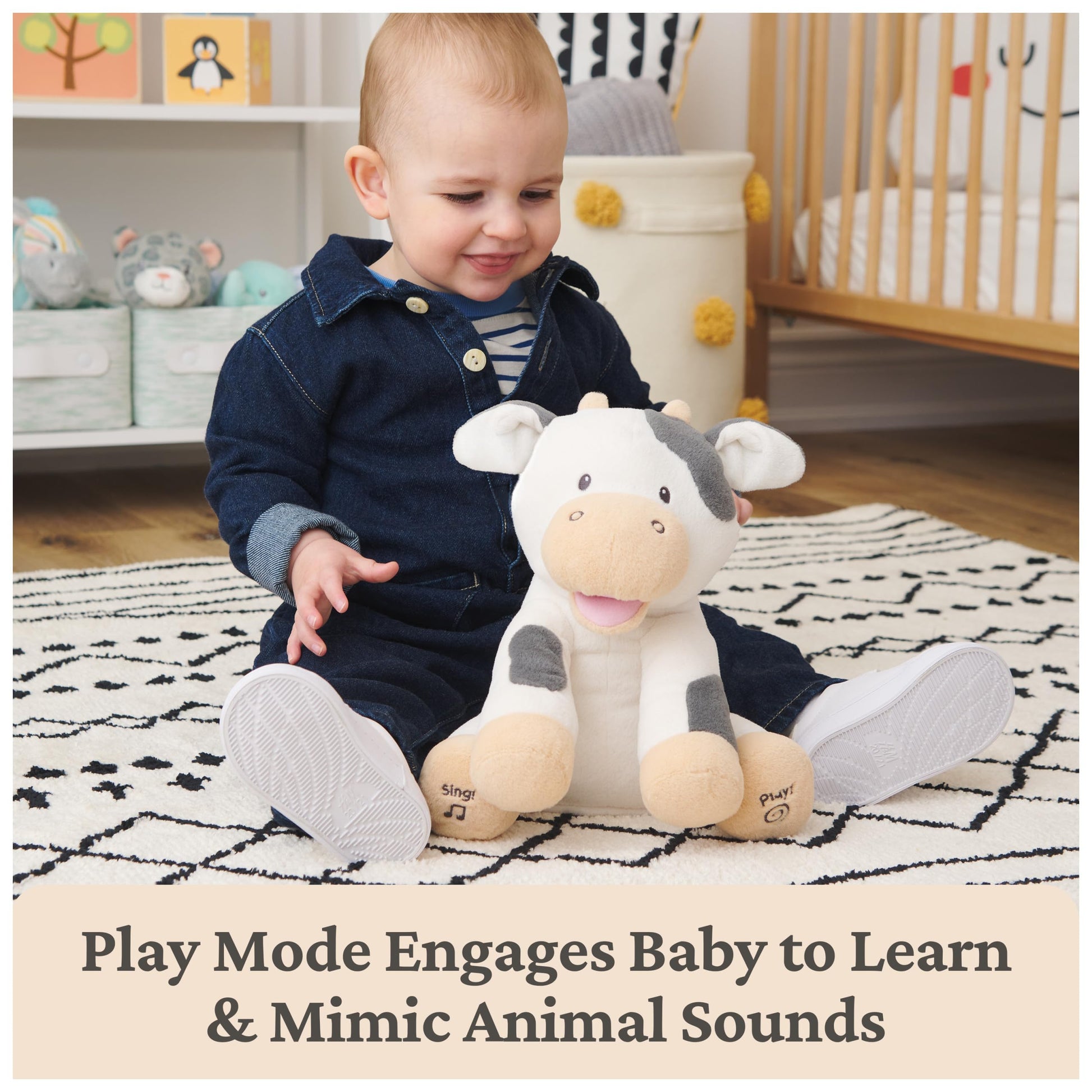 GUND Baby Buttermilk Cow 12-Inch Interactive Animated Musical Baby Toy