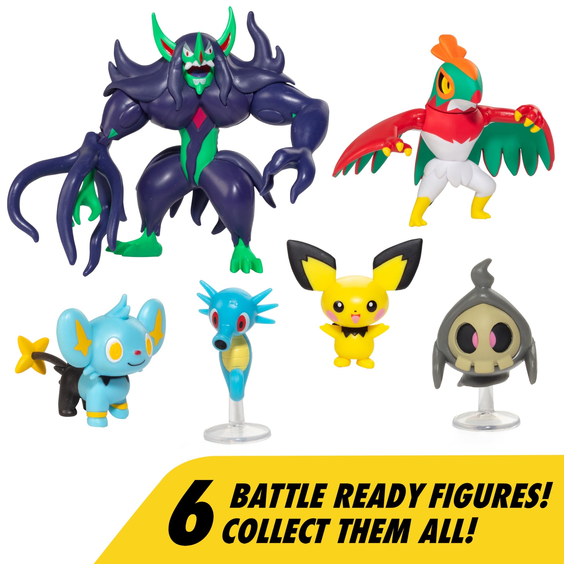 Pokémon Battle Ready Figure Set with 4.5-Inch Deluxe Grimmsnarl Action Figure & 5 Mini Scarlet and Violet Toys - Official Licensed Battle Pack