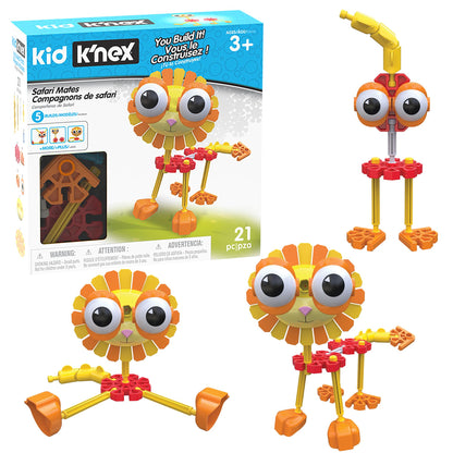 K'NEX Kid Safari Mates Building Set‚ 21 Pieces, STEM Building, Kid Construction Set‚ Ages 3+