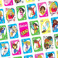 Mattel UNO Cards for Girls Set - Bundle with Disney Princess, Stitch, Barbie UNO Cards for Kids Plus Stickers | Disney Princess, Stitch, Barbie