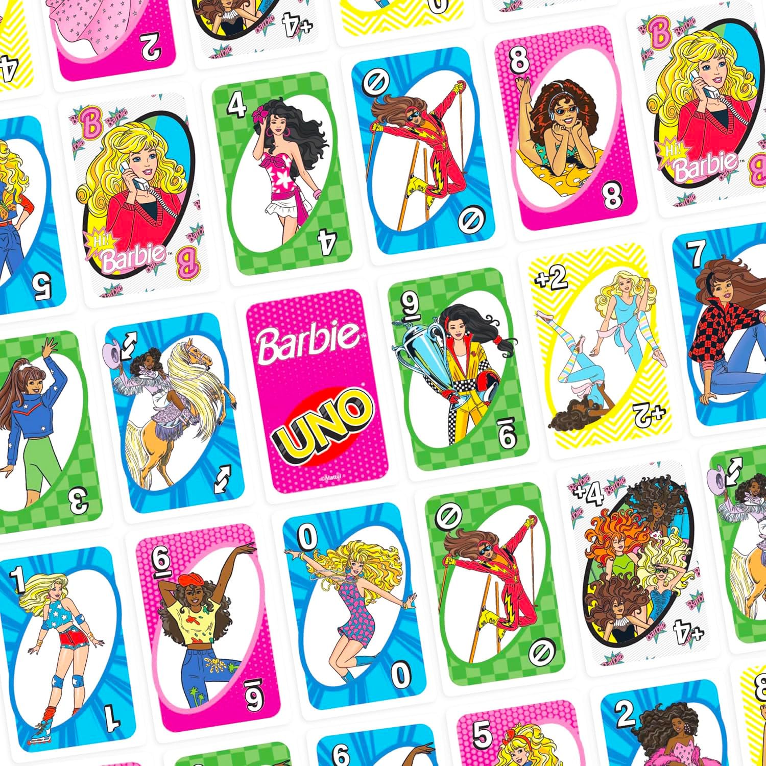 Mattel UNO Cards for Girls Set - Bundle with Disney Princess, Stitch, Barbie UNO Cards for Kids Plus Stickers | Disney Princess, Stitch, Barbie