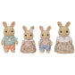 Calico Critters Milk Rabbit Family - Set of 4 Collectible Doll Figures for Children Ages 3+